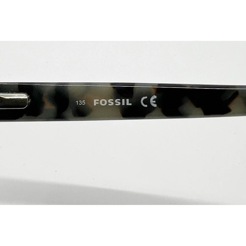 Fossil Eyeglasses Womens Black Tortoise Caylee FJ8 Rectangular Frames 135